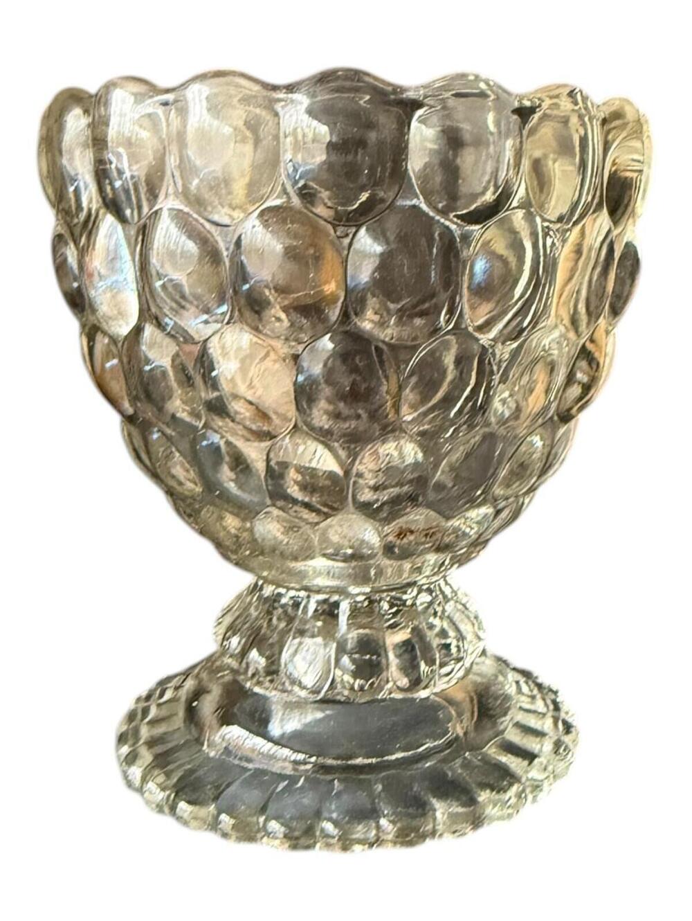 Vintage Avon Ovalique Bubble Glass Votive Candle Holder